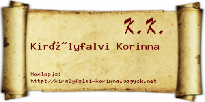 Királyfalvi Korinna névjegykártya